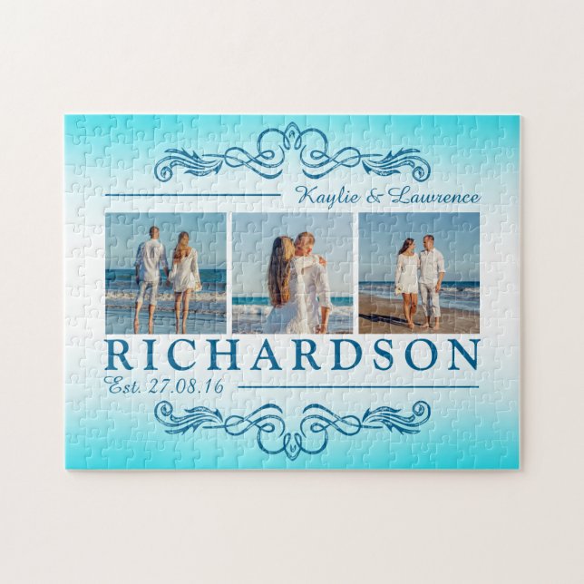Erstellen Sie Ihr eigenes Instagram Beach Wedding  Puzzle (Horizontal)