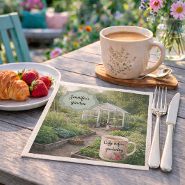 Erstellen Sie Ihr eigenes Kaffee vor dem Gärtnern Serviette