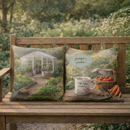 Erstellen Sie Ihr eigenes Kaffee vor der Gartenarb Kissen