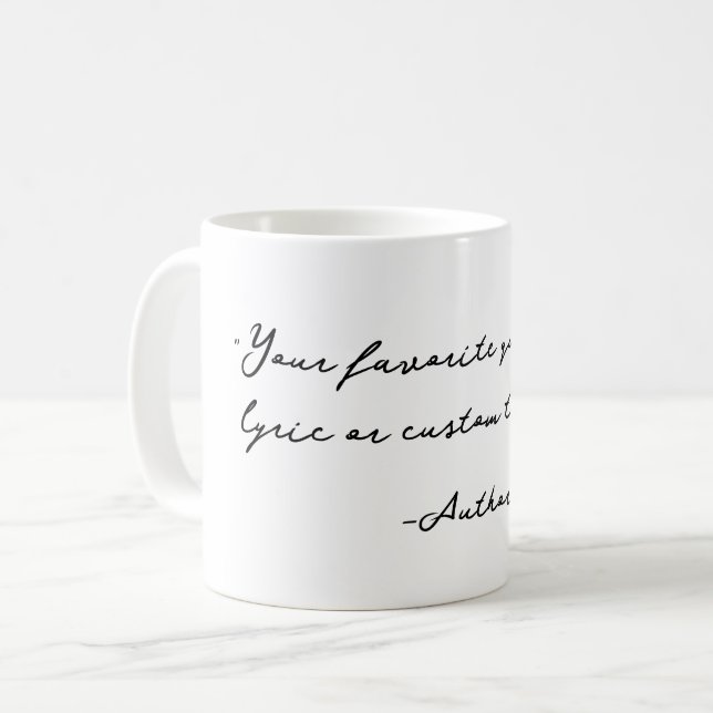 Erstellen Sie Ihr eigenes Kalligraphieangebot Kaffeetasse (Vorderseite Links)