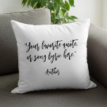 Erstellen Sie Ihr eigenes Kalligraphieangebot Kissen<br><div class="desc">Erstellen Sie Ihr eigenes individuelles Angebot werfen Kissen. Features minimalistische Kalligraphie Typografie.</div>