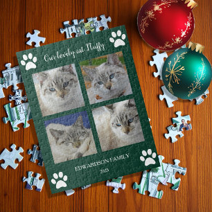 Erstellen Sie Ihr eigenes Katzenfoto-Collagen-Mono Puzzle