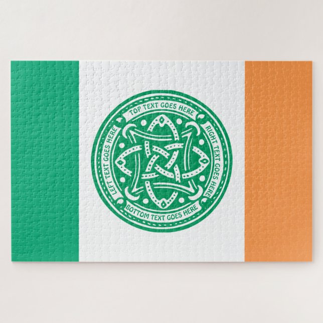 Erstellen Sie Ihr eigenes keltisches Kleeblatt Grü Puzzle (Horizontal)