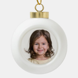 Erstellen Sie Ihr eigenes Kinderfoto als maßgeschn Keramik Kugel-Ornament