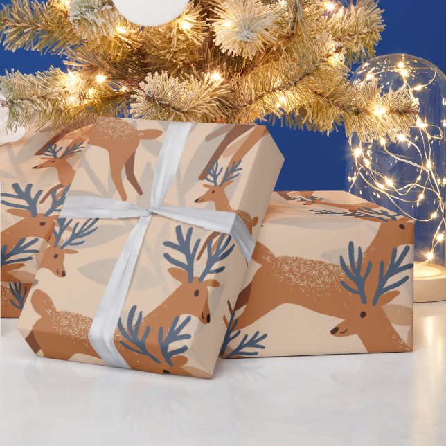 Erstellen Sie Ihr eigenes Leapinghirsch Geschenkpapier (Feiertage)