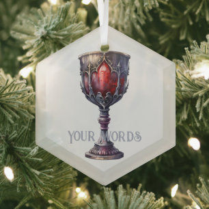 Erstellen Sie Ihr eigenes Lila und rotes Gotisches Ornament Aus Glas