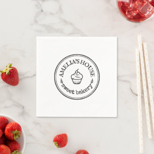 Erstellen Sie Ihr eigenes Logo für das Sweet Baker Serviette