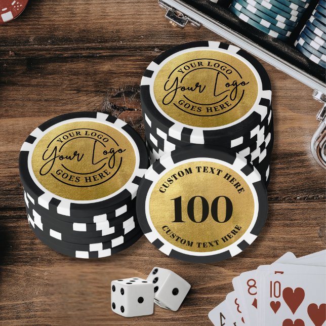 Erstellen Sie Ihr eigenes Logo Gold Pokerchips (Create Your Own Logo Gold Poker Chips)