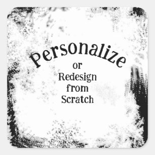 Erstellen Sie Ihr eigenes Logo/Ihre eigene Kunst Quadratischer Aufkleber