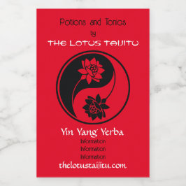 Erstellen Sie Ihr eigenes Lotus Yin Yang-Symbol Weinetikett