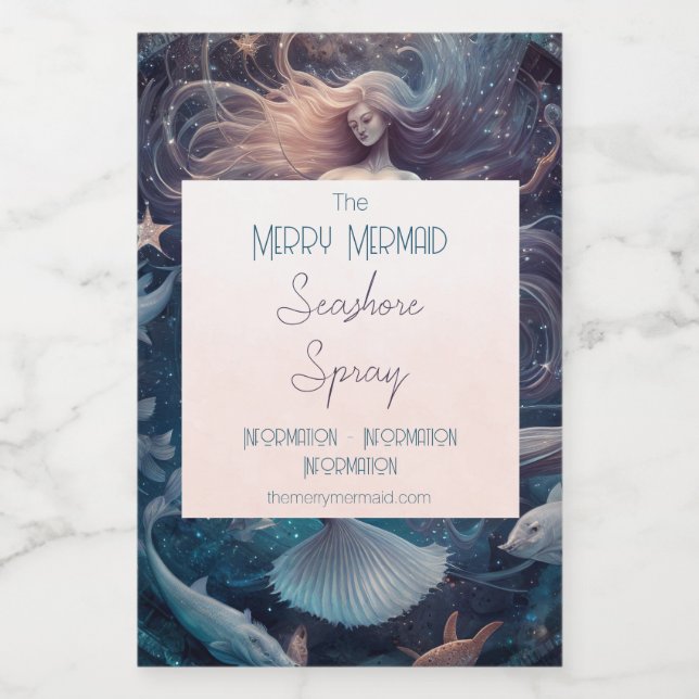 Erstellen Sie Ihr eigenes magisches Meerjungfraupa Weinetikett (Einzelnes Label)