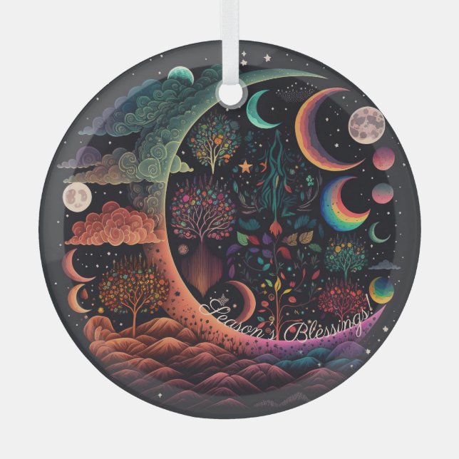 Erstellen Sie Ihr eigenes magisches Planetenparadi Ornament Aus Glas (Vorderseite)