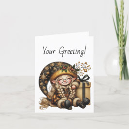 Erstellen Sie Ihr eigenes magisches Weihnachtsgesc Feiertagskarte