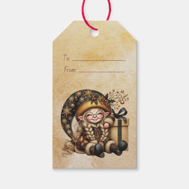 Erstellen Sie Ihr eigenes magisches Weihnachtsgesc Geschenkanhänger (Vorderseite)