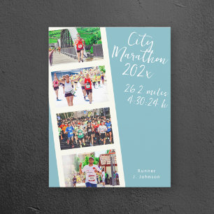 Erstellen Sie Ihr eigenes Marathon-Run-Foto Postca Postkarte