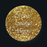 Erstellen Sie Ihr eigenes Metallgold Glitzer Imita Pappteller<br><div class="desc">Erstellen Sie Ihre eigenen personalisierten Einwegpapier-Party-Teller. Laden Sie lustige Bilder coole Designs inspirierenden Text oder sogar Ihr Firmenlogo hoch. Mit diesem einfach zu bedienenden Design-Tool ist es so einfach, das Bild in jemandes Gedanken zu halten. Klicken Sie auf Personalisieren, Sie können einfach den Text hier ändern - oder den Text...</div>