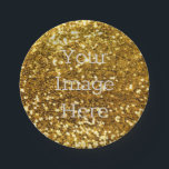 Erstellen Sie Ihr eigenes Metallgold Glitzer Imita Pappteller<br><div class="desc">Erstellen Sie Ihre eigenen personalisierten Einwegpapier-Party-Teller. Laden Sie lustige Bilder coole Designs inspirierenden Text oder sogar Ihr Firmenlogo hoch. Mit diesem einfach zu bedienenden Design-Tool ist es so einfach, das Bild in jemandes Gedanken zu halten. Klicken Sie auf Personalisieren, Sie können einfach den Text hier ändern - oder den Text...</div>