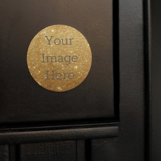 Erstellen Sie Ihr eigenes Metallgold Glitzer Imita Runder Aufkleber (Von Creator hochgeladen)