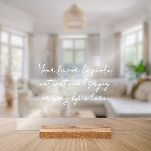 Erstellen Sie Ihr eigenes Minimalistisches Skripta Acrylschild