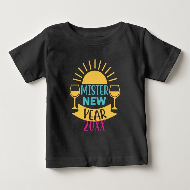 Erstellen Sie Ihr eigenes Mister Neujahr Baby T-shirt (Vorderseite)