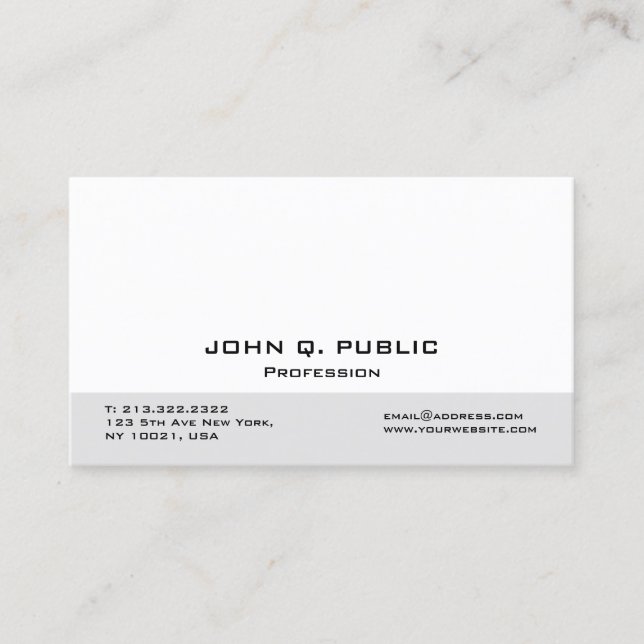 Erstellen Sie Ihr eigenes modernes Berufliches Ele Visitenkarte (Vorderseite)