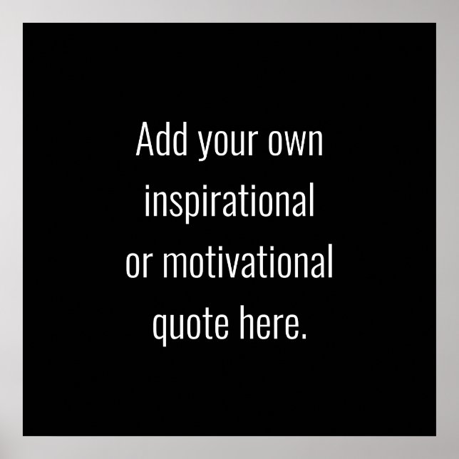 Erstellen Sie Ihr eigenes, modernes inspirierendes Poster (Vorne)