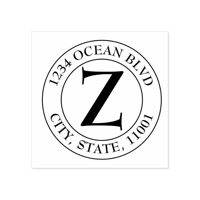 Erstellen Sie Ihr eigenes modernes Monogramm-Siege Gummistempel (Prägung)