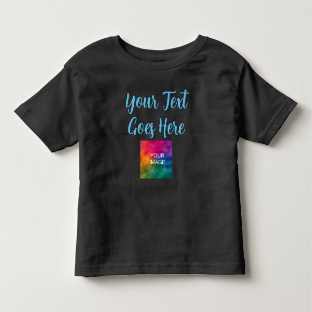 Erstellen Sie Ihr eigenes, modernes Template Black Kleinkind T-shirt (Vorderseite)