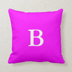 Erstellen Sie Ihr eigenes Monogram Magenta Throw K Kissen
