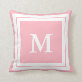 Erstellen Sie Ihr eigenes Monogramm blassrosa und  Kissen