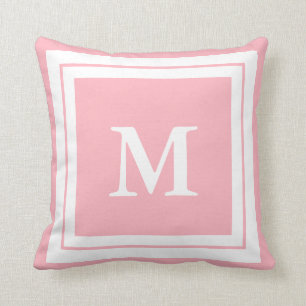 Erstellen Sie Ihr eigenes Monogramm blassrosa und Kissen