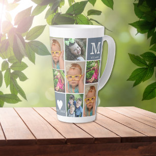 Erstellen Sie Ihr eigenes Monogramm für 12 Collag Milchtasse