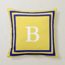 Erstellen Sie Ihr eigenes Monogramm Navy Blau und  Kissen