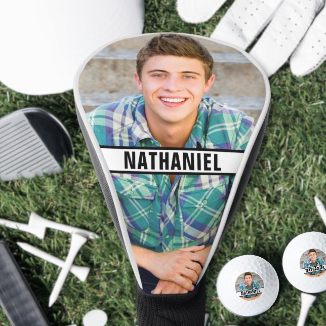 Erstellen Sie Ihr eigenes Monogrammfoto Golf Headcover (Create your Own Photo Golf Head Cover)