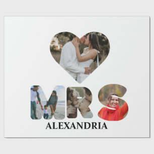 Erstellen Sie Ihr eigenes Mr. and Mrs. Foto Matchi Geschenkpapier