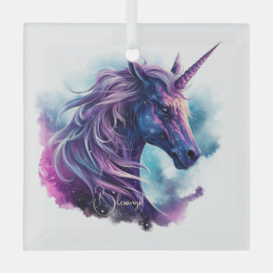 Erstellen Sie Ihr eigenes mythisches Lila Einhorn Ornament Aus Glas