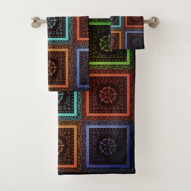 Erstellen Sie Ihr eigenes nahtloses Muster. Checke Badhandtuch Set (Insitu)