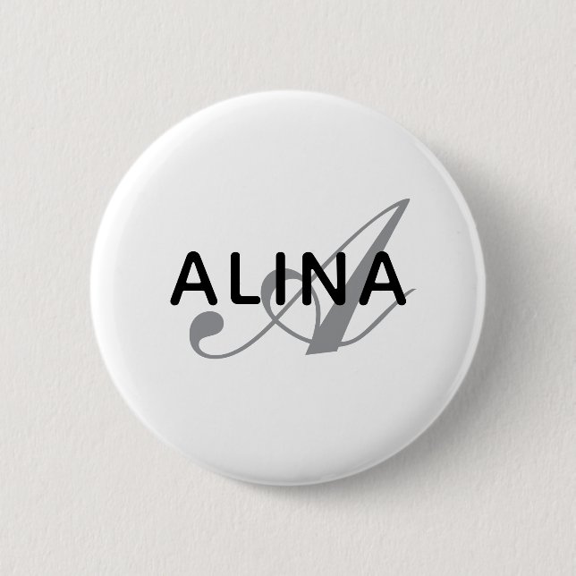 Erstellen Sie Ihr eigenes Namensmonogramm-Design 2 Button (Vorderseite)