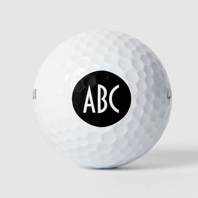 Erstellen Sie Ihr eigenes Namensmonogramm Initiale Golfball (Vorderseite)