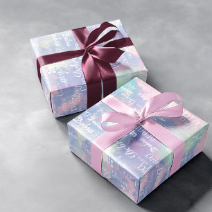 Erstellen Sie Ihr eigenes Namensmuster in Aquarell Geschenkpapier