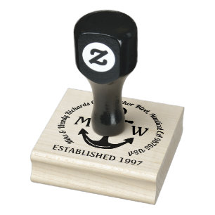 Erstellen Sie Ihr eigenes Nautical Anchor Herz Coa Gummistempel
