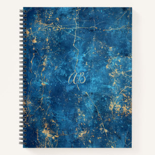 Erstellen Sie Ihr eigenes Navy Blue & Gold Grunge Notizbuch