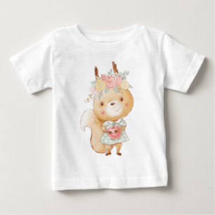 Erstellen Sie Ihr eigenes Niedliches Eichhörnchen Baby T-shirt