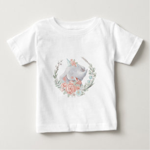 Erstellen Sie Ihr eigenes Niedliches Elefantenmädc Baby T-shirt