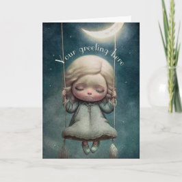 Erstellen Sie Ihr eigenes Niedliches Girl Dream on Feiertagskarte