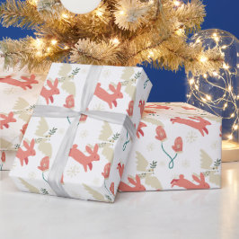 Erstellen Sie Ihr eigenes Niedliches Red Rabbit &  Geschenkpapier