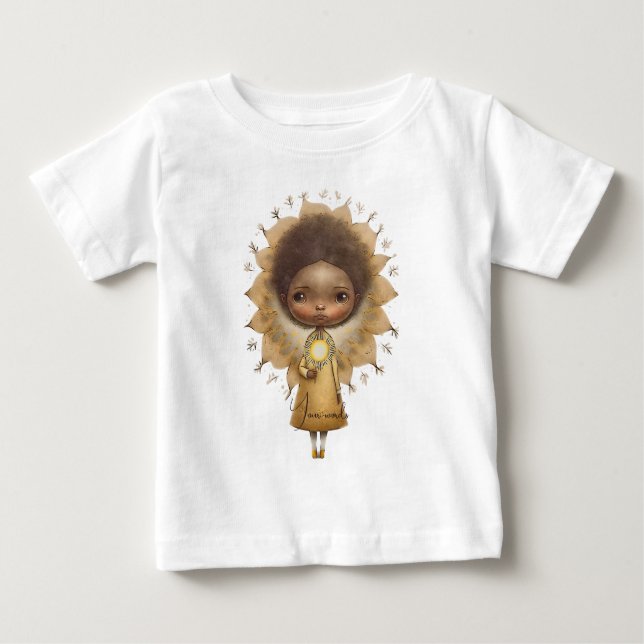 Erstellen Sie Ihr eigenes Niedliches Sonnenblumenm Baby T-shirt (Vorderseite)
