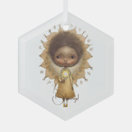 Erstellen Sie Ihr eigenes Niedliches Sonnenblumenm Ornament Aus Glas