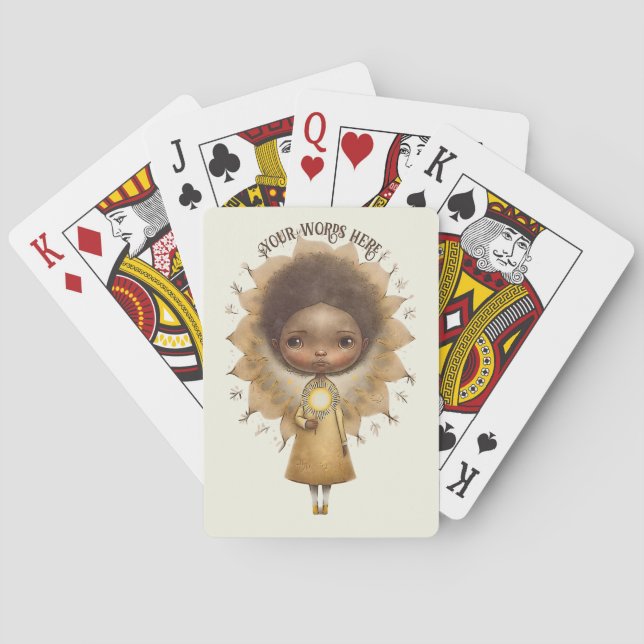 Erstellen Sie Ihr eigenes Niedliches Sonnenblumenm Spielkarten (Rückseite)