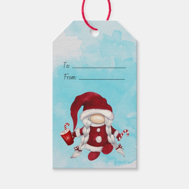 Erstellen Sie Ihr eigenes Niedliches Weihnachtskak Geschenkanhänger (Vorderseite)
